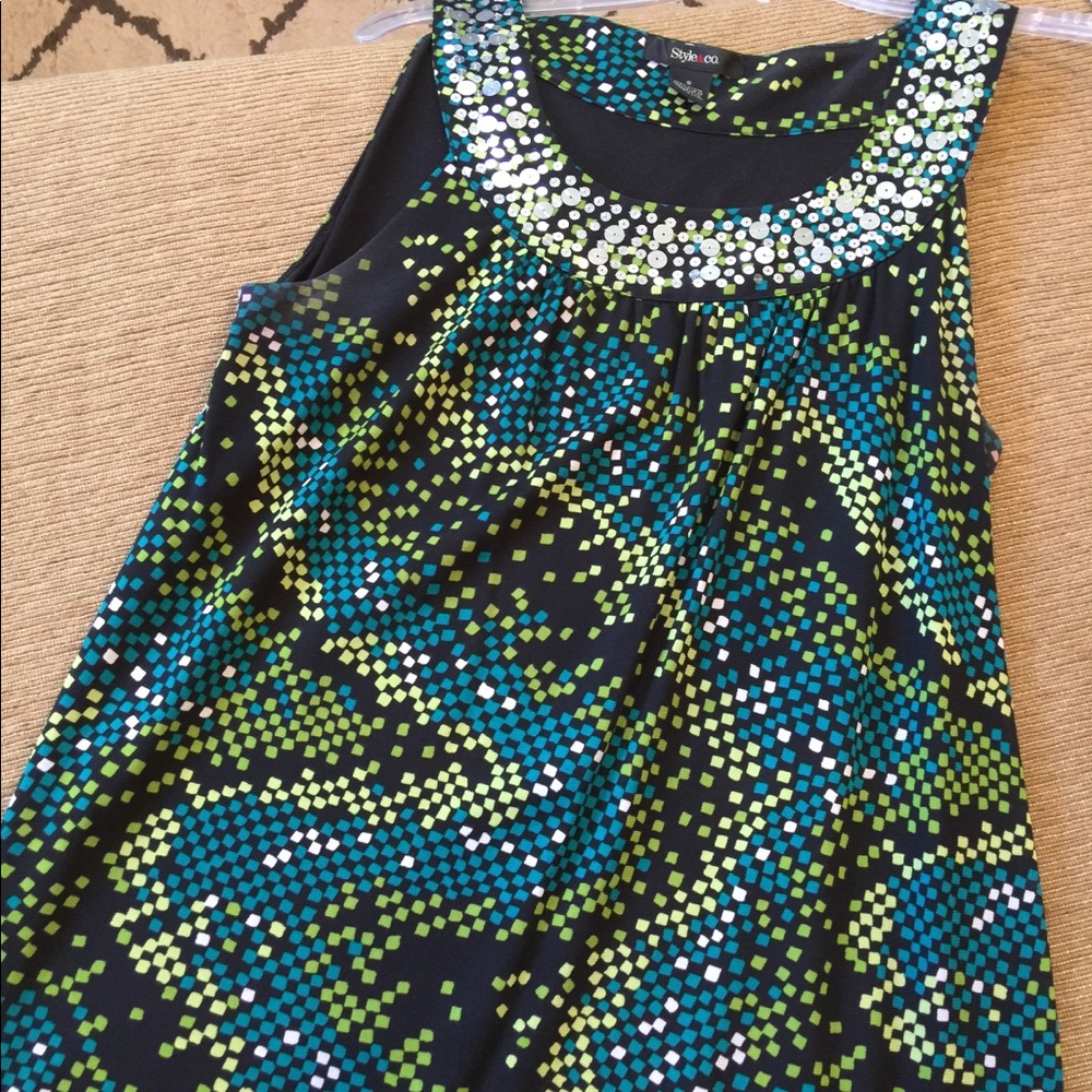 Cute Style & Co sleeveless top with sparkle!